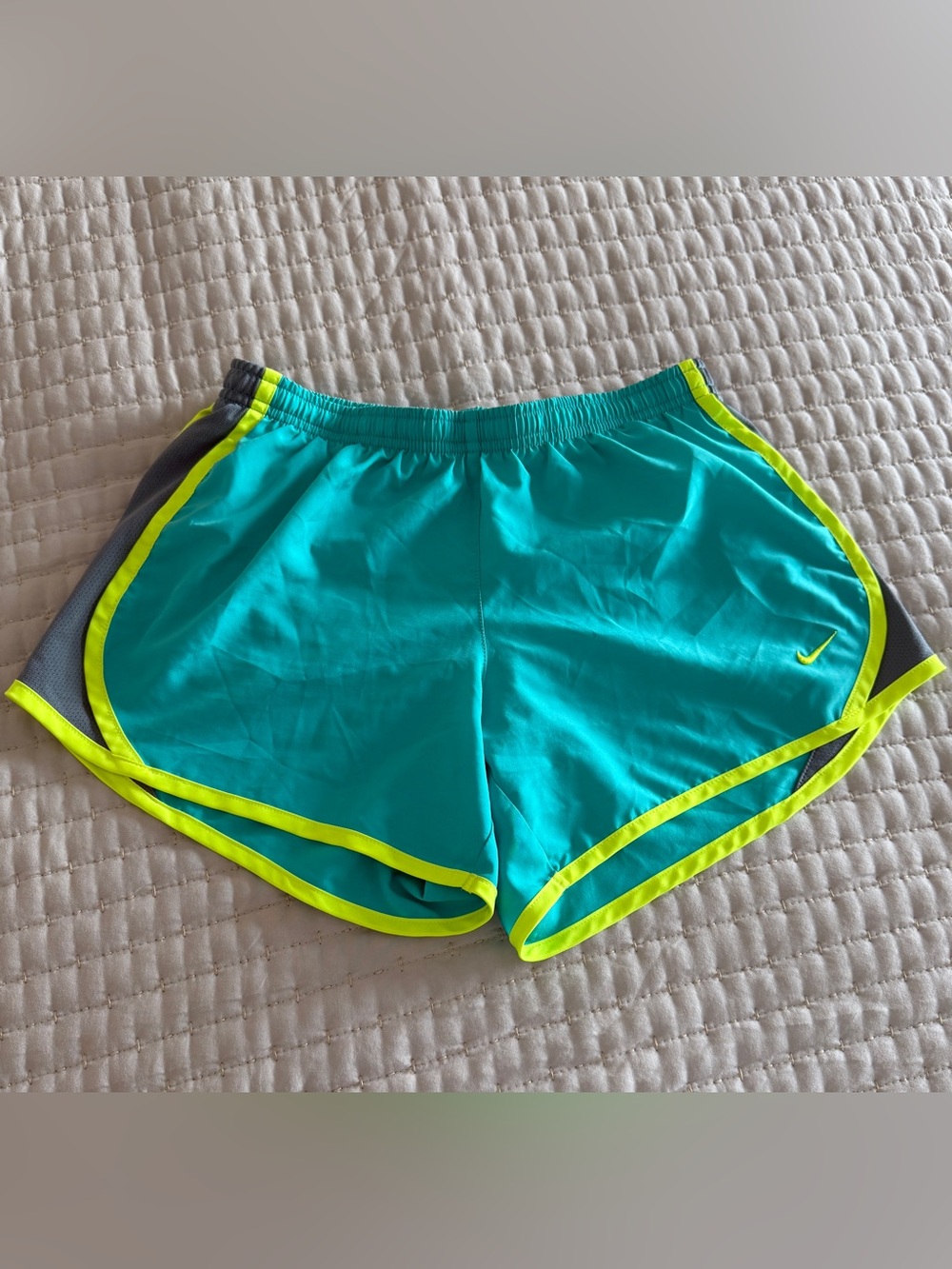 Nike Teal/Neon Yellow Athletic Shorts